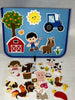 Story Time Felts 37 Piece Farm Animals Felt Figures for Flannel Board Set Small (Mini Farm & Flannel Board)