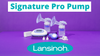 Lansinoh Signature Pro Double Electric Breast Pump, Portable , 3 Power Options, LCD Display, Includes Breast Pump Bag, 25mm Breast Pump Flanges and 2 Lansinoh Baby Bottles