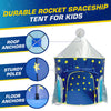 USA Toyz Rocket Ship Pop Up Kids Tent - Spaceship Rocket Indoor Playhouse Tent for Boys and Girls with Included Space Projector Toy and Kids Tent Storage Carry Bag