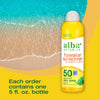 Alba Botanica Sunscreen Spray for Face and Body, Broad Spectrum SPF 50 Sunscreen, Hawaiian Coconut, Water Resistant and Biodegradable, 6 fl. oz. Bottle