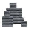 LANE LINEN Luxury Bath Towel Set - 100% Cotton 24 Pc Bathroom Towel Set, Quick Dry Towels & Washcloths Set, 2 Large Bath Sheet, 4 Bath Towel, 6 Hand Towel, 8 Wash Cloths,4 Fingertip Towels - Cool Grey