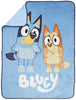 Jay Franco Bluey Again Throw Blanket - Measures 46 x 60 inches, Kids Bedding - Fade Resistant Super Soft Fleece (Official Bluey Product)