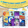 My First Comic Soft Book - Kids Preferred DC Comics The Batman Brave Little Heros Baby Crinkle Soft Sensory Book with Soft Fabric for Babies, 6.25x9 Inch