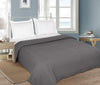 GLAMBURG 100% Cotton Bed Blanket, Breathable Thermal Blankets King Size - Perfect for Layering Any Bed for All Season - Charcoal Grey