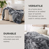 Bedsure Soft Fuzzy Faux Fur Throw Blanket Grey - Cozy, Fluffy, Plush Sherpa Fleece Blanket, Furry, Shaggy Blanket for Couch, Bed, Sofa, Thick Warm Blankets for Women, 50x60 Inches, 640 GSM