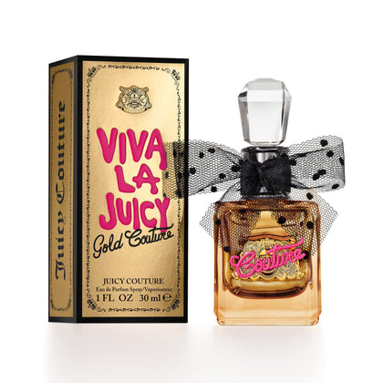 Juicy Couture, Viva La Juicy Gold Eau De Parfum, Women's Perfume with Notes of Luscious Berry, Jasmine Sambac & Vanilla Cream - Fruity & Sweet Perfume for Women, EDP Spray, 1 Fl Oz