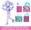 Barbie Cutie Reveal Doll with Purple Hair & Poodle Costume, 10 Suprises Include Accessories & Mini Pet (Styles May Vary)