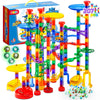 JOYIN 207Pcs Marble Run Premium Toy Set, Construction Building Blocks Toys, STEM Educational Building Block Toy(147 Plastic Pieces + 60 Glass Marbles)