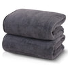 TENSTARS Silk Hemming Bath Towels for Bathroom Clearance - 27 x 55 inches - Light Thin Quick Drying - Soft Microfiber Absorbent Towel for Fitness, Sports, Yoga, Travel, Gym - 2 Pack, Dark Grey