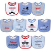 Hudson Baby Unisex Baby Cotton Terry Drooler Bibs with Fiber Filling, Handsome Eyes, One Size