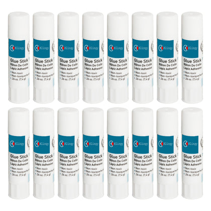 glue sticks, all purpose washable mini stick glue - .26-oz sticks - non-toxic - great for arts & crafts, office, school projects and more - 18-pack