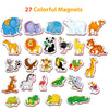 Little World 27 Foam Fridge Magnets for Toddlers 1-3 - Animal Magnets for Toddlers 2-4 Years - Toddler Magnets for Refrigerator - Refrigerator Magnets for Kids 2-4 - Zoo Magnetic Animals fo Fridge