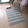 Chenille Bath Mat Rug 24x36 inch - 100% Cotton Soft Absorbent and Machine Washable Shower Bath Rug - Aqua Combo