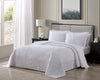 Beatrice Home Fashions Wedding Ring Chenille Bedspread, Queen, White