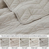 palassio Beige 100% Cotton Quilt Queen Size Bedding Sets with Pillow Shams, White Lightweight Soft Bedspread Coverlet, Tan Cream Quilted Comforter Bed Cover for All Season, 3 Pieces, 90x96 inches