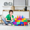 PicassoTiles 60 Piece Set 60pcs Magnet Building Tiles Clear Magnetic 3D Blocks Construction Playboards - Creativity beyond Imagination, Inspirational, Recreational, Educational, Conventional