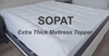 SOPAT Extra Thick Mattress Topper Twin 400TC Cotton Pillow Top Breathable Mattress Pad Protector with 8-22