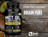 Pure MCT Oil Capsules (360 Softgels | 3000mg) 4 Month Supply Keto Pills w Unrefined Coconut - C10 & C8 Brain Fuel, Energy, Octane Ketosis