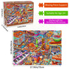 HUADADA Jigsaw Puzzles for Adults 1000 Piece Jigsaw Puzzles for Adults Challenging Game ?Little People's World Party?