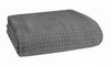 BELIZZI HOME 100% Cotton Bed Blanket, Breathable Bed Blanket Full Queen Size, Cotton Thermal Blankets, Perfect for Layering Any Bed for All Season, Charcoal Grey