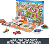 Hot Wheels Toy Car Set, 2023 Advent Calendar with 8 Cars in 1:64 Scale, 16 Accessories & Playmat, Gift for Kids