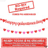 KatchOn, Glitter Red Happy Galentines Day Banner - 10 Feet, No DIY | Happy Galentines Day Decorations for Party | Galentines Day Sign for Galentines Decorations | Be My Galentine, Galentines Decor