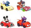 Hot Wheels Mattel Disney and Pixar RacerVerse 4-Pack of 1:64 Scale Die-Cast Cars with Character Drivers, Optimized for Track Racing