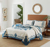 Tommy Bahama - King Quilt, Cotton Lightweight Bedding, Pre-Washed for Added Softness (Aloha Pineapple Blue, King)