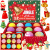 Christmas Bath Bombs for Kids with Surprise Toys Inside - Kids Advent Calendar Bathbombs - 12 Pack Organic Bath Bombs Gift Set, Moisturizing Bubble Bath Fizzies, Christmas Gifts for Kids, Boys, Girls