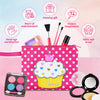 Beverly Hills Pretend Makeup Toy Set, My First Princess Cosmetic Beauty Set for Little Girls, Kids Pretend Play, Dress Up with Stylish Polka Dotted Make Up Bag