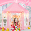 EVOIONOS Princess Tent for Girls, Castle Tent for Girls, Princess Castle Play Tent with Star Lights, Kids Tent Indoor Playhouse, Pink Girls Tent, 55 x 53 inches