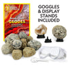 NATIONAL GEOGRAPHIC Break Open 15 Premium Geodes - With Goggles, Detailed Learning Guide, 3 Display Stands, Great STEM Science Toy & Educational Gift