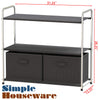 Simple Houseware 3-Tier Closet Storage with 2 Drawers, Dark Grey