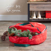 ZOBER Christmas Wreath Storage Container - 36 Inch Wreath Bag for Artificial Wreaths - Dual Zippered Wreath Storage W/Strong, Durable Handles - Red