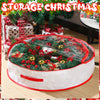 Aliceset 4 Pcs Christmas Wreath Storage Bags Large Garland Holiday Wreath Storage Containers with Window and Handle Zipper for Holiday Seasonal Storage Wrapping(White, 36 x 36 x 7.8 Inch)