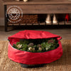 Zober Christmas Wreath Storage Container - 48 Inch Wreath Bag For Artificial Wreaths - Dual Zippered Wreath Storage W/Strong, Durable Handles - Red