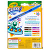 Crayola Clicks Washable Markers with Retractable Tips, School Supplies, Art Markers, 10 Count.