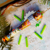 Nerf Zombie Strikeout Dart Blaster, 8 Nerf Elite Darts, Foam Blade, Pull Back Priming, Outdoor Games, Ages 8+