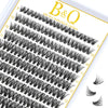 Lash Clusters 40D-0.07D-9-16MIX B&Q LASH Individual Lashes 280 Clusters False Eyelash 20D 30D 40D Lash Clusters Extensions Individual Lashes Cluster DIY Eyelash Extensions at Home (40D-0.07D,9-16MIX)