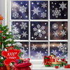 1000+ Double-Sided Christmas Window Clings, 25+ Designs Snowflake Static Stickers Window Decoration Xmas Ornaments Reusable Frozen Party Supplies New Year Decals for Winter Holiday