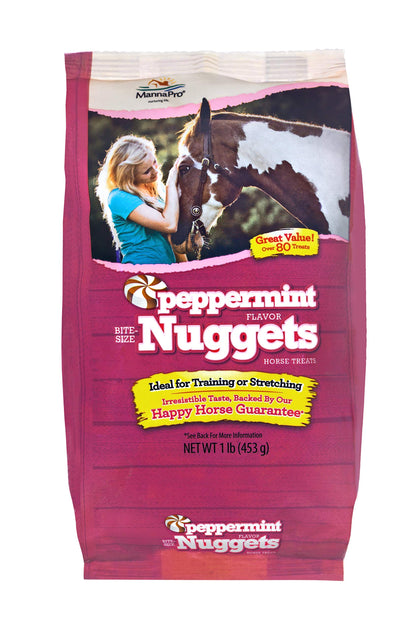 Manna Pro Bite-Size Peppermint Flavor Nuggets | Packed with Vitamins and Minerals | 1 Pound