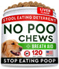 STRELLALAB No Poo Treats for Dogs - Coprophagia Stool Eating Deterrent - No Poop Eating for Dogs - Digestive Enzymes - Gut Health & Immune Support - Stop Eating Poop - Chicken Liver Flavor 120 Chews