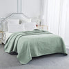 Sophia & William Bed Quilt Bedspread Coverlet - Reversible, Lightweight - Queen Size, Sage