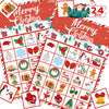 LETILY Christmas Bingo Games for Kids Adults-24 Players Holiday Bingo Cards Indoor Home Activities Christmas Games for Families Kids Party Supplies Favors