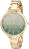 Nine West Women Japanese Quartz Dress Watch with Metal Strap, Gold, 12 (Model: NW/2336GNGB)