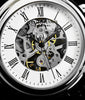 Stuhrling Original Men's Pocket Watch Stainless Steel Analog Skeleton Watch Hand Wind Mechanical Movement Stainless Steel Chain