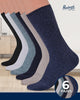 Pembrook Ribbed Knit Bamboo Diabetic Socks - 6 Pairs Crew Bamboo Socks Womens | Diabetic socks for women size 6-9 | 9-11