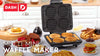 DASH Multi Mini Waffle Maker: Four Mini Waffles, Perfect for Families and Individuals, 4 Inch Dual Non-stick Surfaces with Quick Release & Easy Clean - Graphite