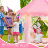 EVOIONOS Princess Tent for Girls, Castle Tent for Girls, Princess Castle Play Tent with Star Lights, Kids Tent Indoor Playhouse, Pink Girls Tent, 55 x 53 inches