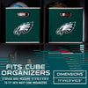 Franklin Sports NFL Philadelphia Eagles Collapsible Storage Bin - NFL Folding Cube Storage Container - Fits Bin Organizers - Fabric NFL Team Storage Cubes